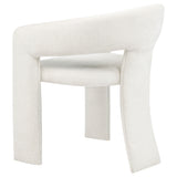 Carlow White Fabric Upholstered Dining Arm Chairs, Set of 2