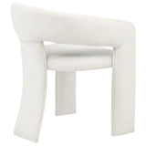 Carlow White Fabric Upholstered Dining Arm Chairs, Set of 2