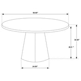 Franklin 50-Inch Round Dining Table Grey and Dark Oak