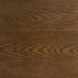 Franklin 54-Inch Round Wood Pedestal Dining Table Dark Brown