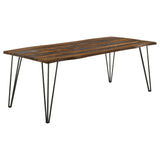 Neve 80-Inch Live Edge Dining Table Grey Sheesham