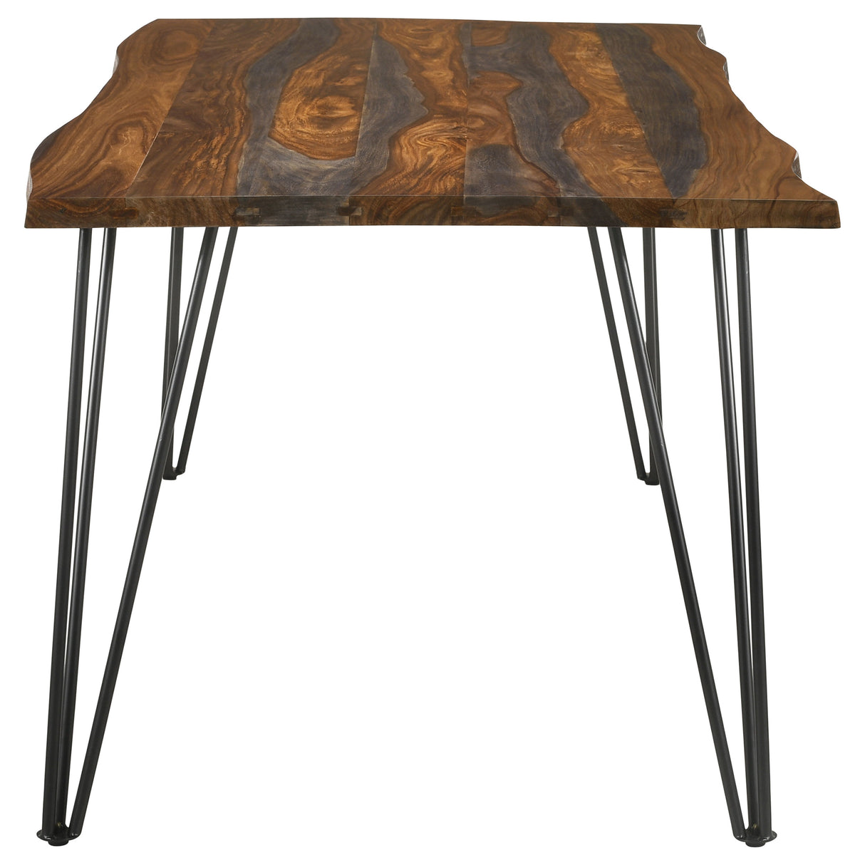 Neve 80-Inch Live Edge Dining Table Grey Sheesham