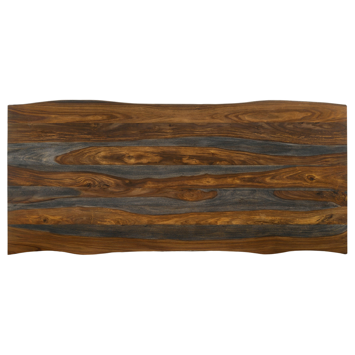 Neve 80-Inch Live Edge Dining Table Grey Sheesham