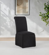 Shawna Upholstered Skirted Side Chair Black - Set of 2