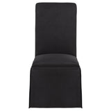Shawna Upholstered Skirted Side Chair Black (Set of 2)