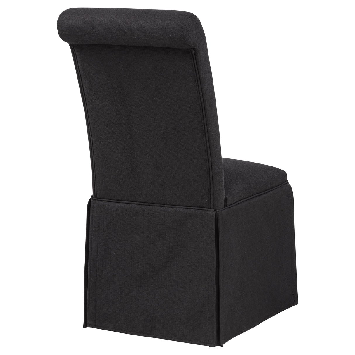 Shawna Upholstered Skirted Side Chair Black - Set of 2