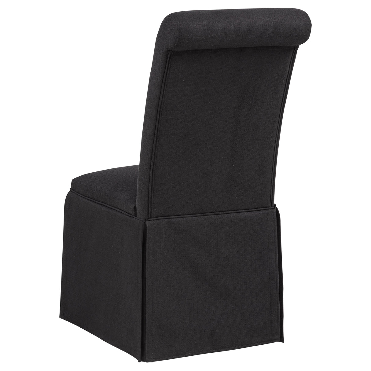 Shawna Upholstered Skirted Side Chair Black - Set of 2