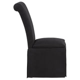 Shawna Upholstered Skirted Side Chair Black - Set of 2