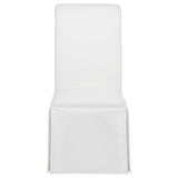 Shawna White Upholstered Skirted Side Chair, Set of 2