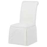 Shawna White Upholstered Skirted Side Chair, Set of 2