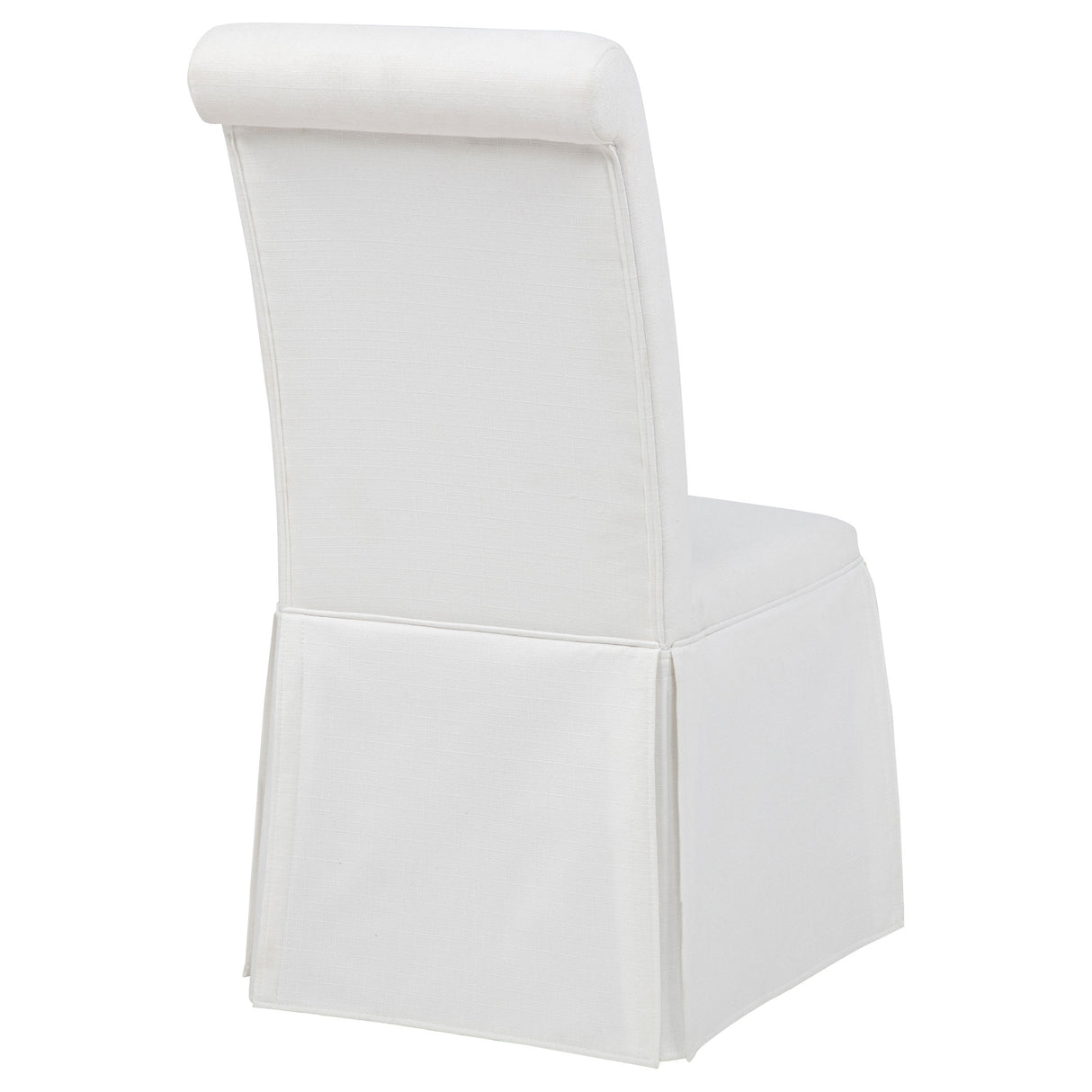 Shawna White Upholstered Skirted Side Chair, Set of 2