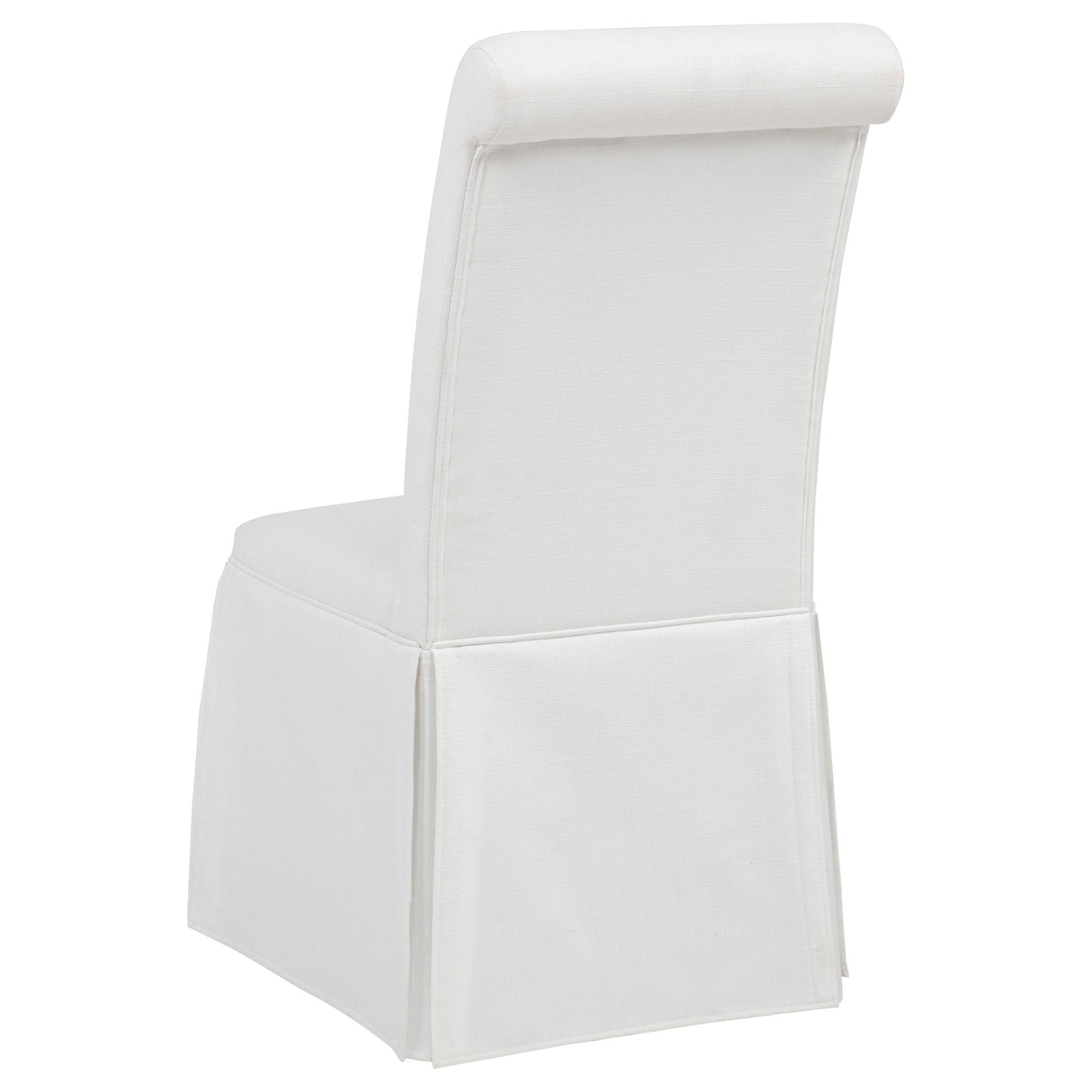 Shawna White Upholstered Skirted Side Chair, Set of 2