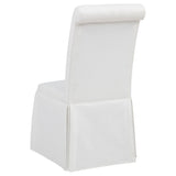 Shawna White Upholstered Skirted Side Chair, Set of 2