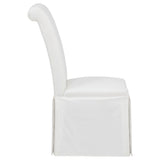 Shawna White Upholstered Skirted Side Chair, Set of 2