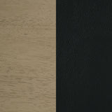 Kehoe Upholstered Dining Side Chair, Black and Natural Oak