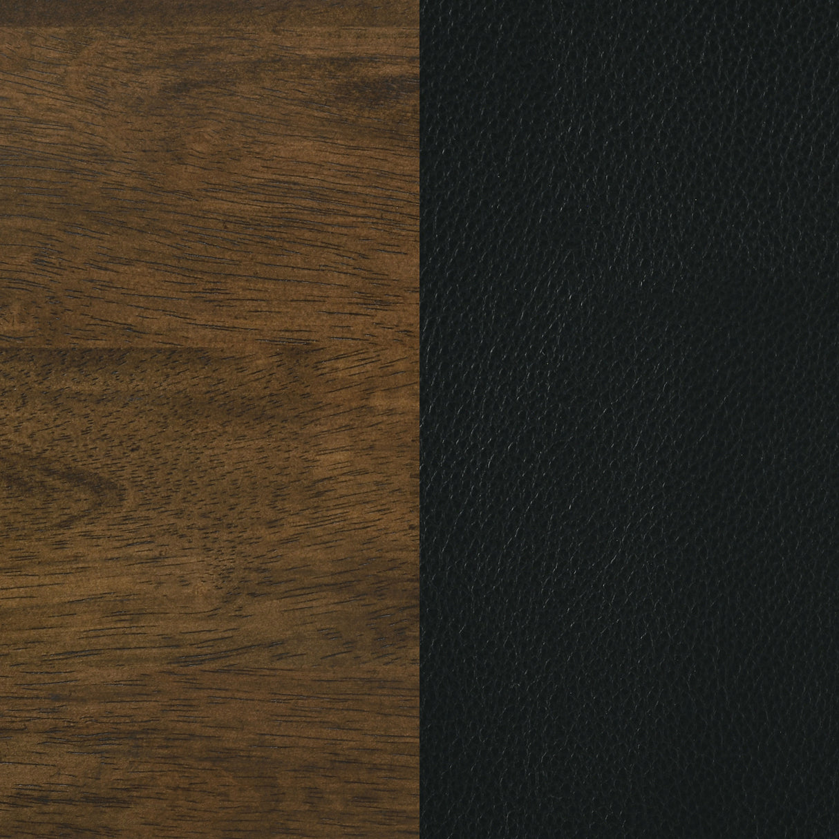 Kehoe Upholstered Dining Side Chair, Black/Walnut (Set of 2)