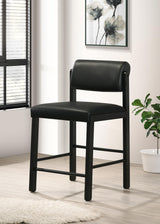 Kehoe Upholstered Counter Height Chair Black - Set of 2