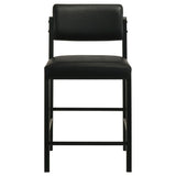 Kehoe Upholstered Counter Height Chair Black - Set of 2