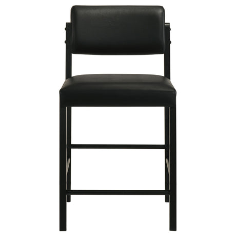 Kehoe Upholstered Counter Height Chair Black - Set of 2
