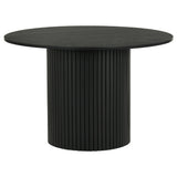 Hamlyn 43-Inch Round Dining Table, Black