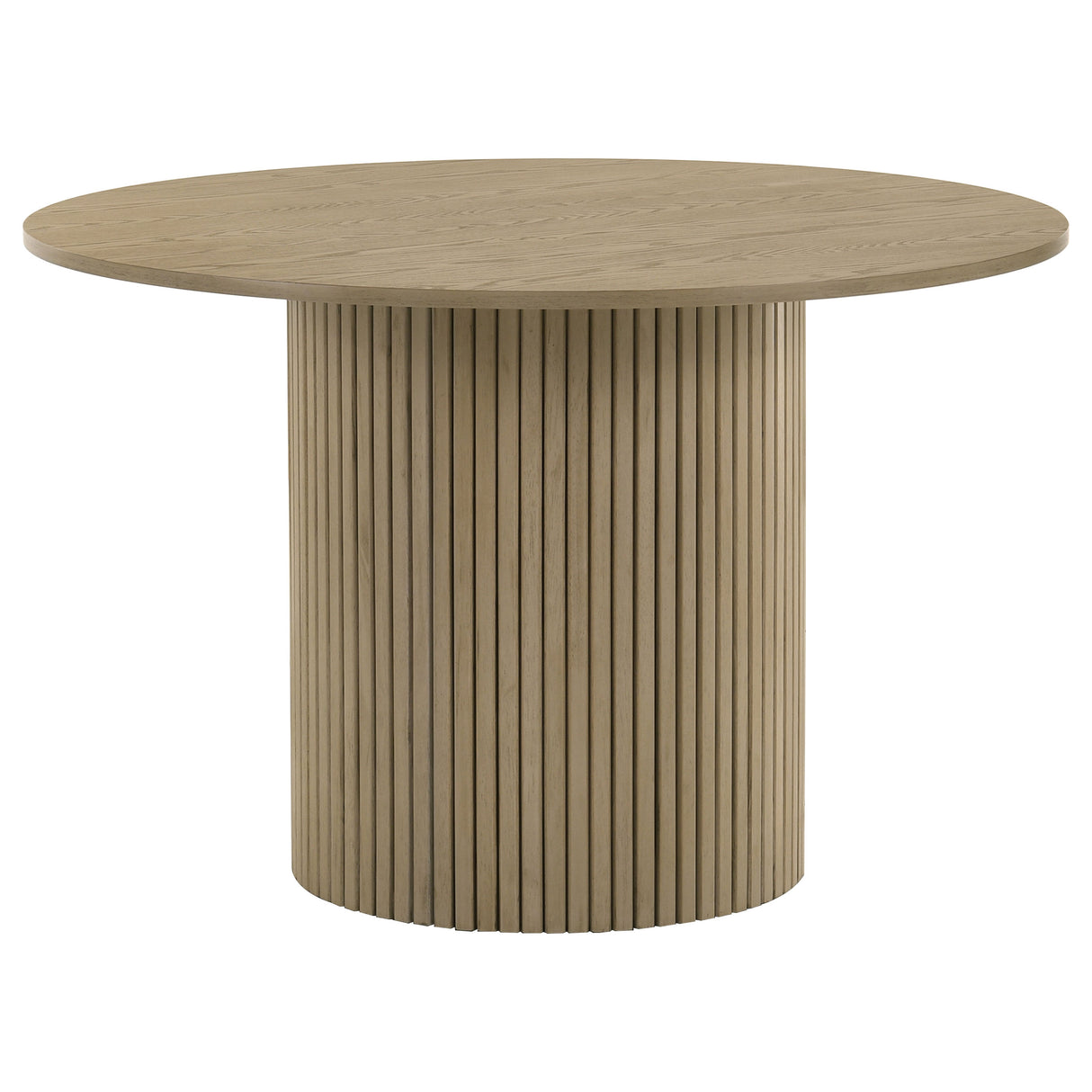 Hamlyn 47" Round Wood Dining Table in Natural Oak
