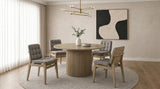 Hamlyn 47" Round Wood Dining Table in Natural Oak