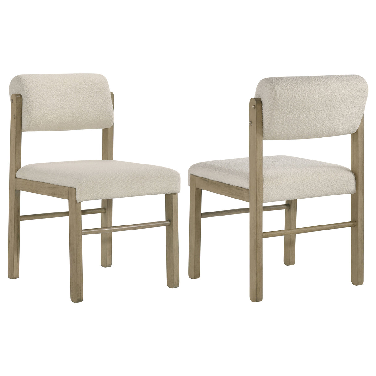 Kehoe Upholstered Dining Side Chair Cream and Natural Oak