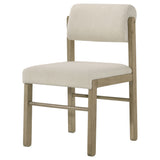 Kehoe Upholstered Dining Side Chair - Cream & Natural Oak (Set of 2)