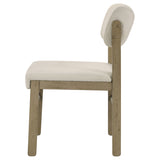 Kehoe Upholstered Dining Side Chair - Cream & Natural Oak (Set of 2)