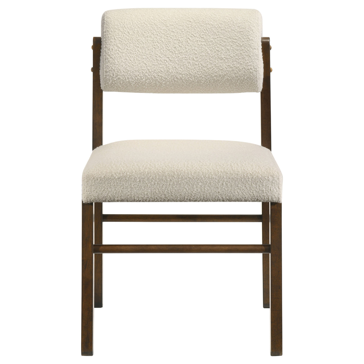 Kehoe Upholstered Dining Side Chair, Cream and Walnut (Set of 2)
