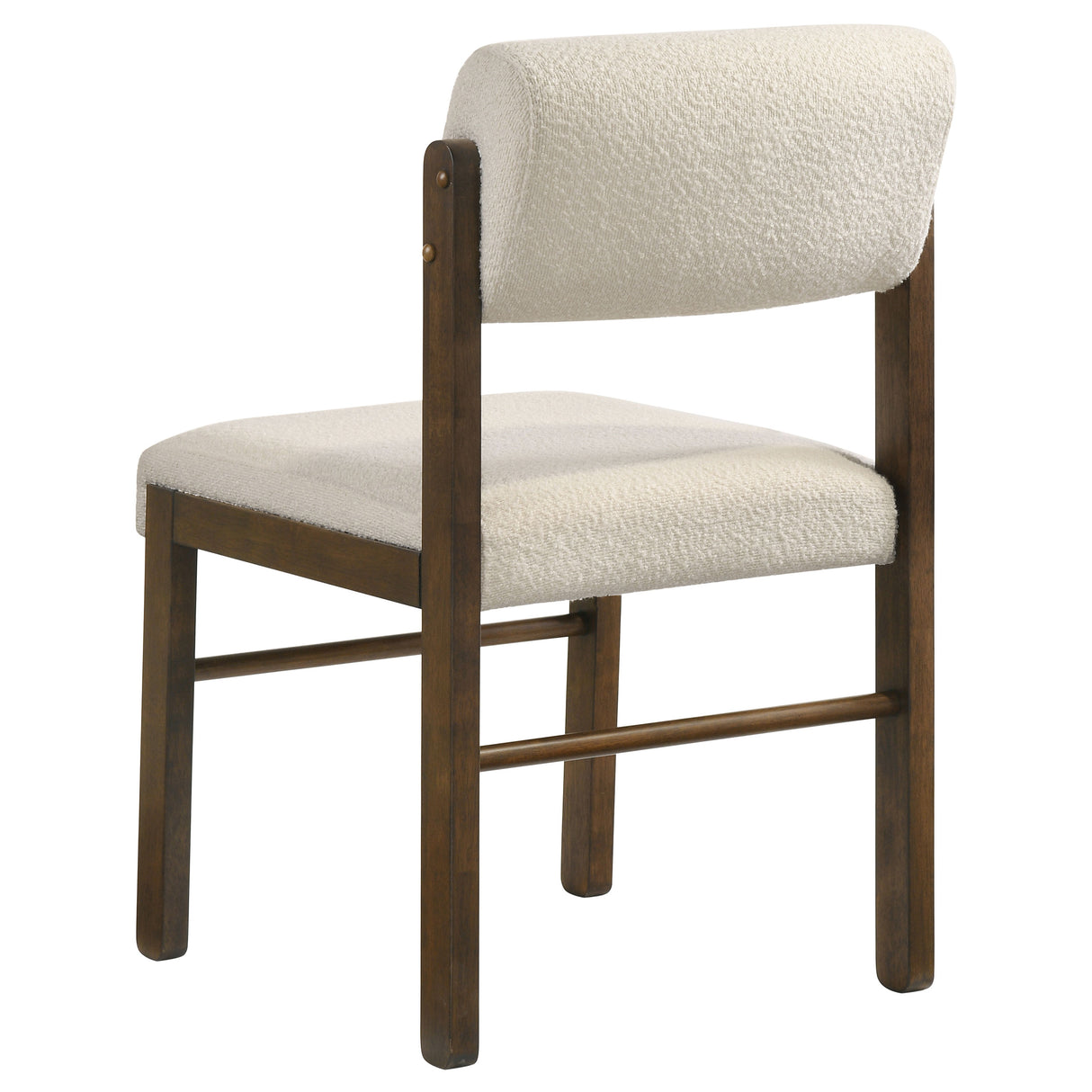 Kehoe Upholstered Dining Side Chair, Cream and Walnut (Set of 2)