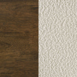 Kehoe Upholstered Dining Side Chair Cream and Walnut Set of 2