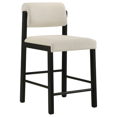 Hamlyn 5-Piece Round Counter Height Dining Set in Cream and Black