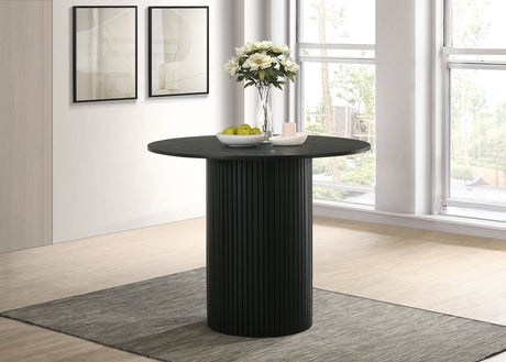 Hamlyn 43-Inch Round Counter Height Dining Table, Black