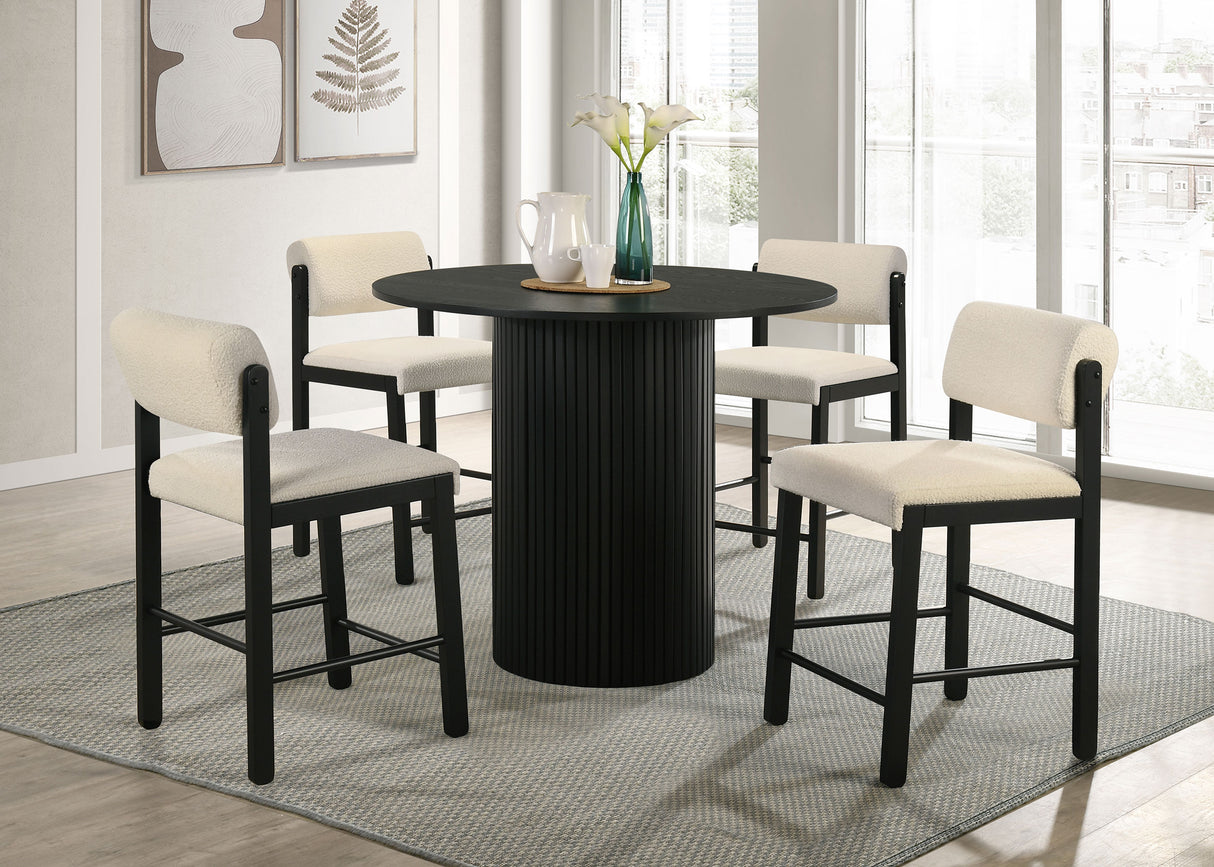 Hamlyn 43-Inch Round Counter Height Dining Table, Black