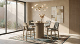 Hamlyn 43" Round Counter Height Dining Table, Natural Oak