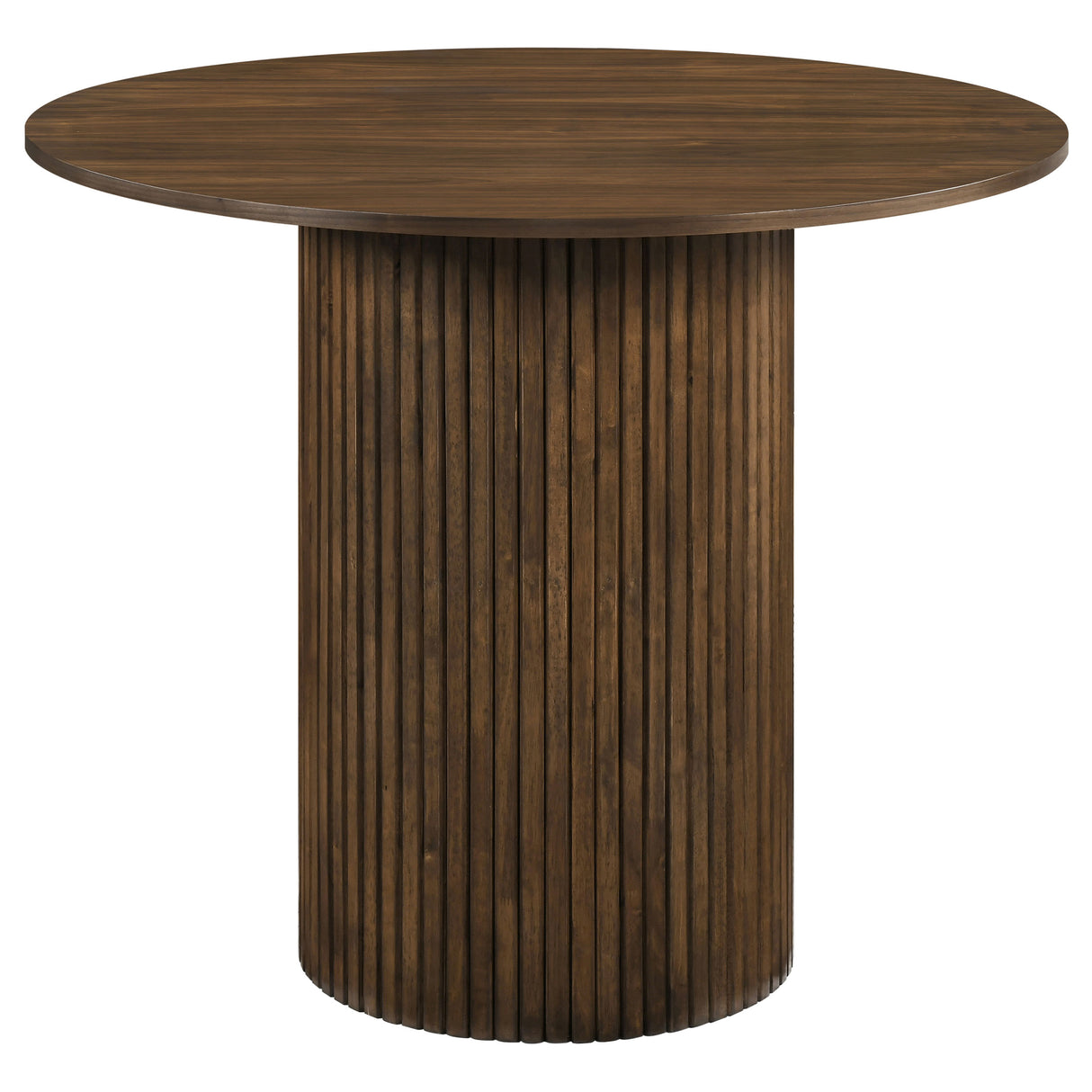 Hamlyn 43" Round Walnut Wood Counter Height Dining Table