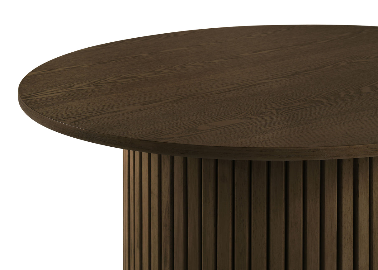 Hamlyn 43" Round Walnut Wood Counter Height Dining Table