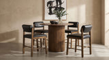 Hamlyn 43" Round Walnut Wood Counter Height Dining Table