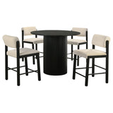 Kehoe Upholstered Counter Height Chair Cream and Black (Set of 2)