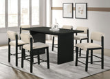 Kehoe Upholstered Counter Height Chair Cream and Black (Set of 2)
