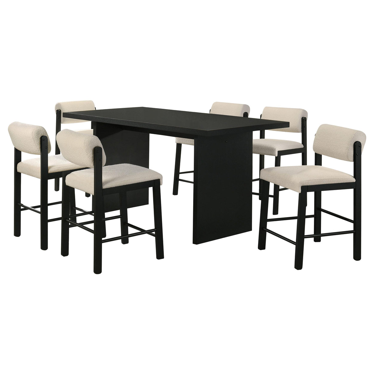 Kehoe Upholstered Counter Height Chair Cream and Black (Set of 2)