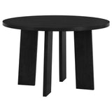 Strouse 47-inch Round Black Dining Table