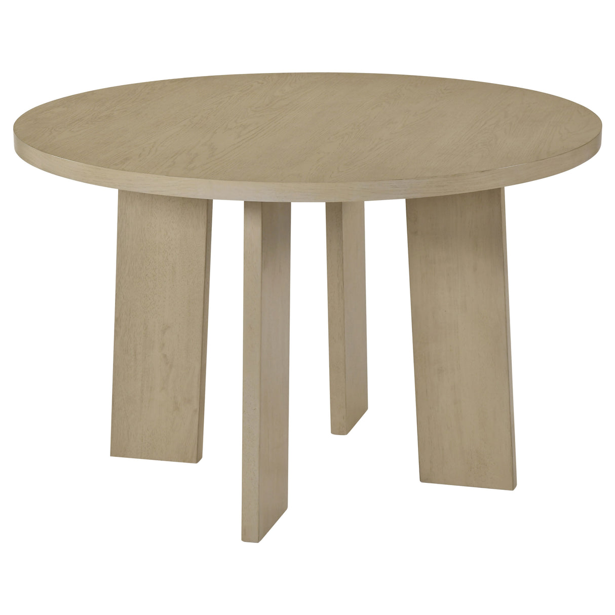 Strouse 47" Round Pedestal Dining Table, Natural Oak