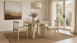 Strouse 47" Round Pedestal Dining Table, Natural Oak