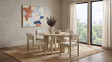 Strouse 47" Round Pedestal Dining Table, Natural Oak