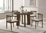 Strouse 5-Piece Dining Set - Walnut and Wheat