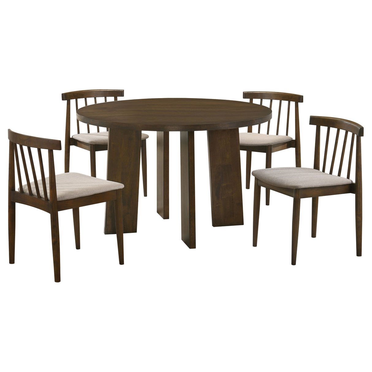 Strouse 5-Piece Dining Set - Walnut and Wheat