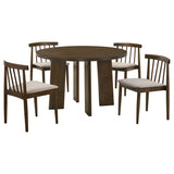 Strouse 5-Piece Dining Set - Walnut and Wheat