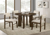 Strouse 5-Piece Dining Set in Walnut and Cream